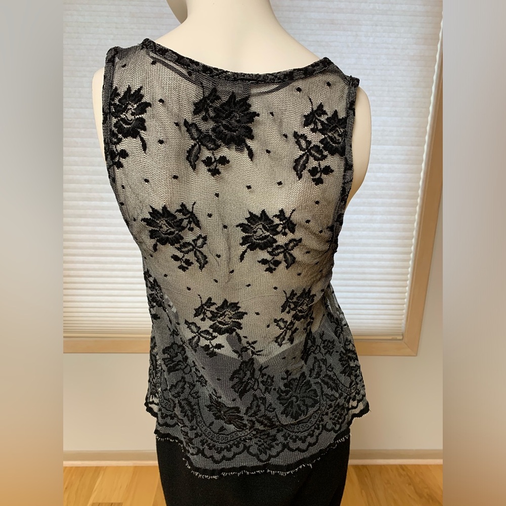 Atmosphere Women’s Sheer Black Floral Top Size:UK 12 (US 8) Like New - Picture 3 of 3